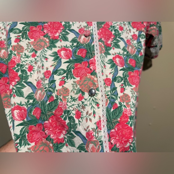 Vintage Gold Label Victoria's Secret Floral Nightgown Sleep Shirt M/L - Picture 8 of 10